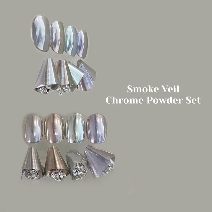 Xiao A - Smoke Veil Chrome Powder Set (4 Smoky Luxe Shades)