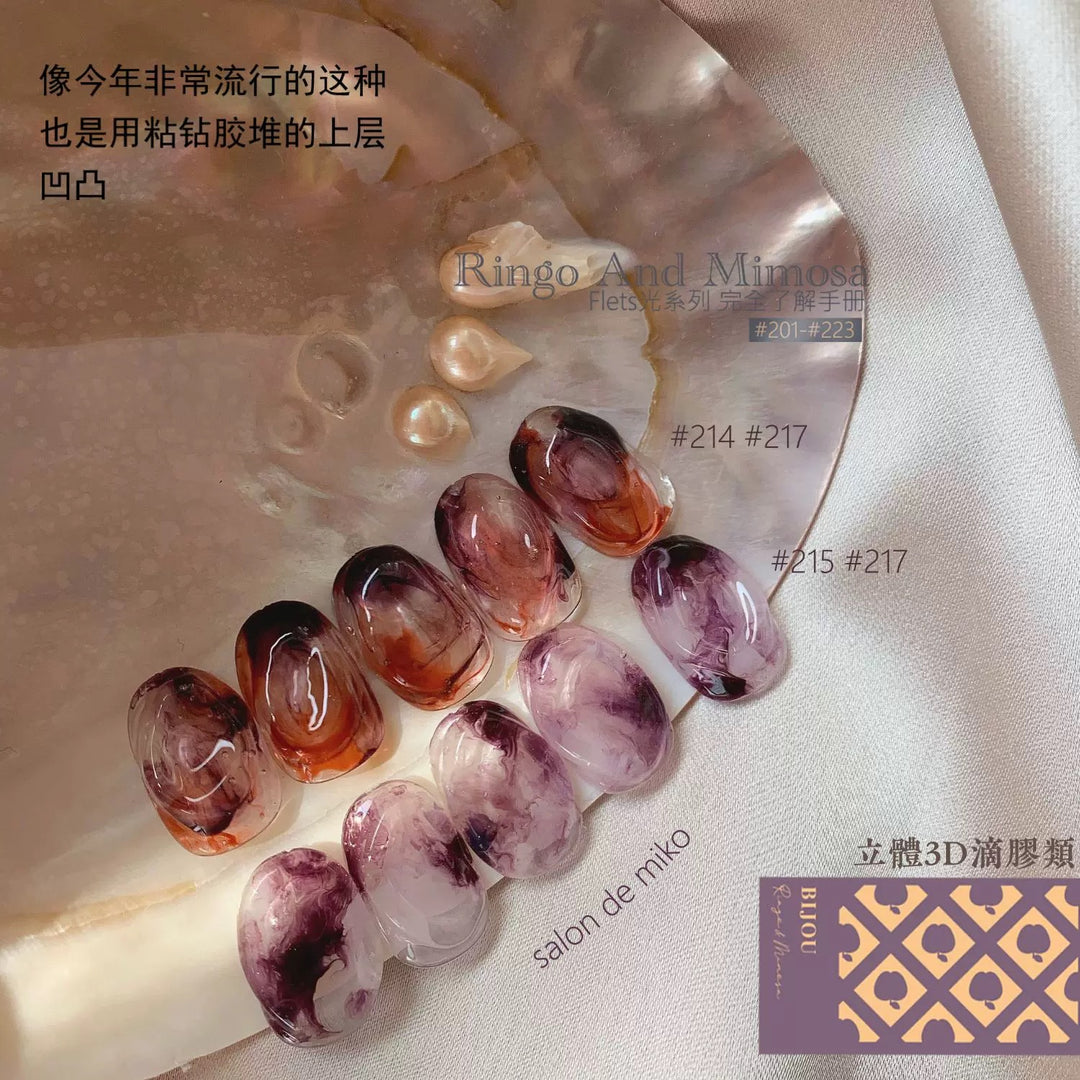 Ringo and Mimosa -Bijou Non-Wipe Clear Semi 3D Art Gel