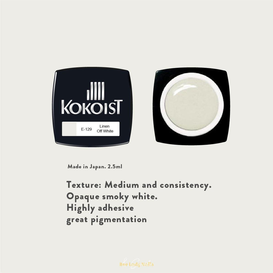 KOKOIST E-129 Linen Off White - Bee Lady nails & goods