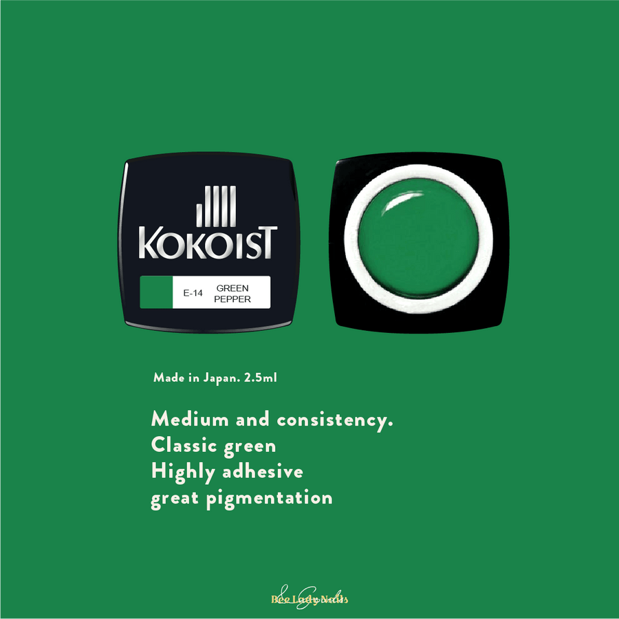 KOKOIST E-14 GREEN PEPPER - Bee Lady nails & goods
