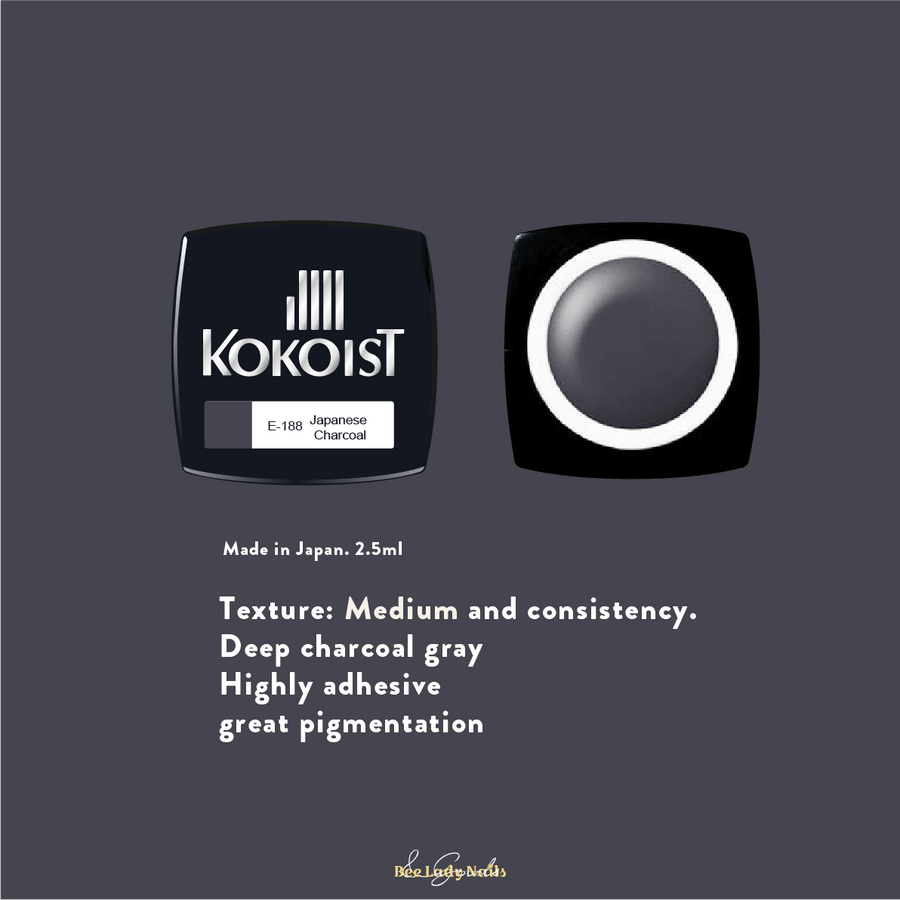 KOKOIST E-188 Japanese Charcoal - Bee Lady nails & goods