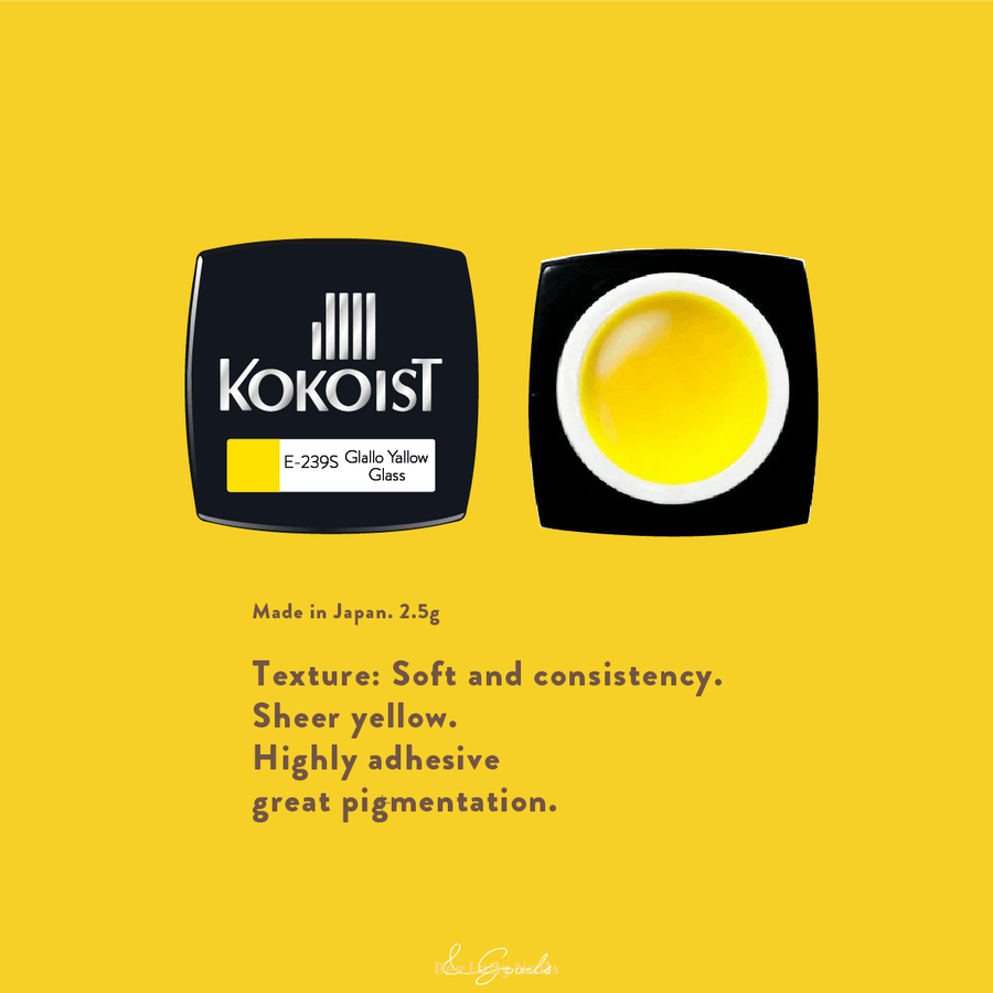 KOKOIST E-239S Giallo Yellow Glass - Bee Lady nails & goods