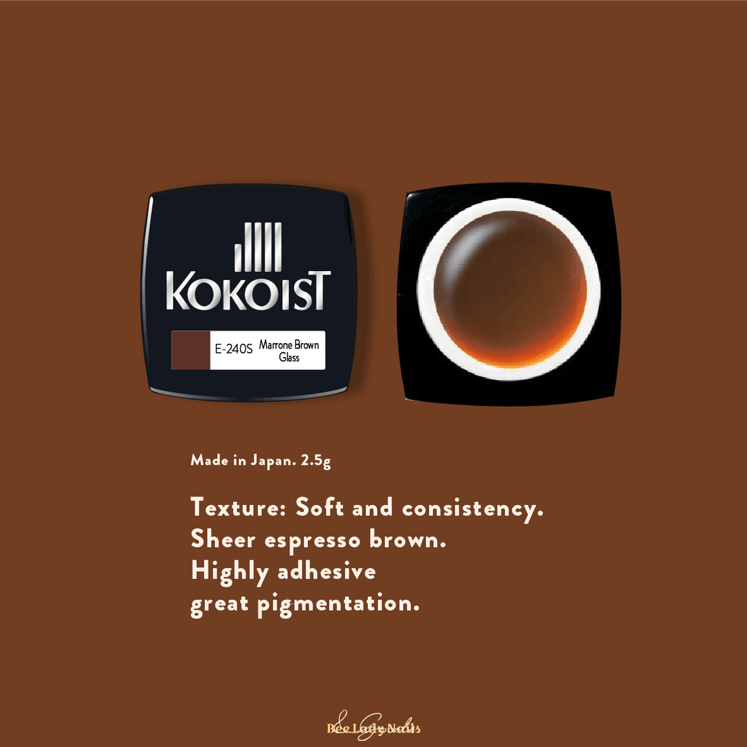KOKOIST E-240S Marrone Brown Glass - Bee Lady nails & goods