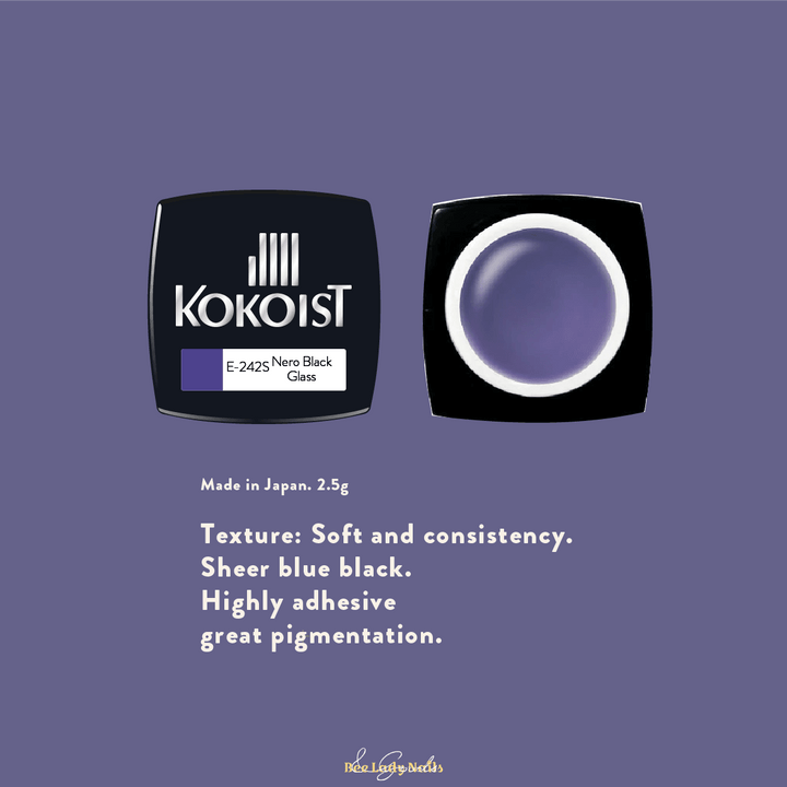 KOKOIST E-242S Nero Black Glass - Bee Lady nails & goods