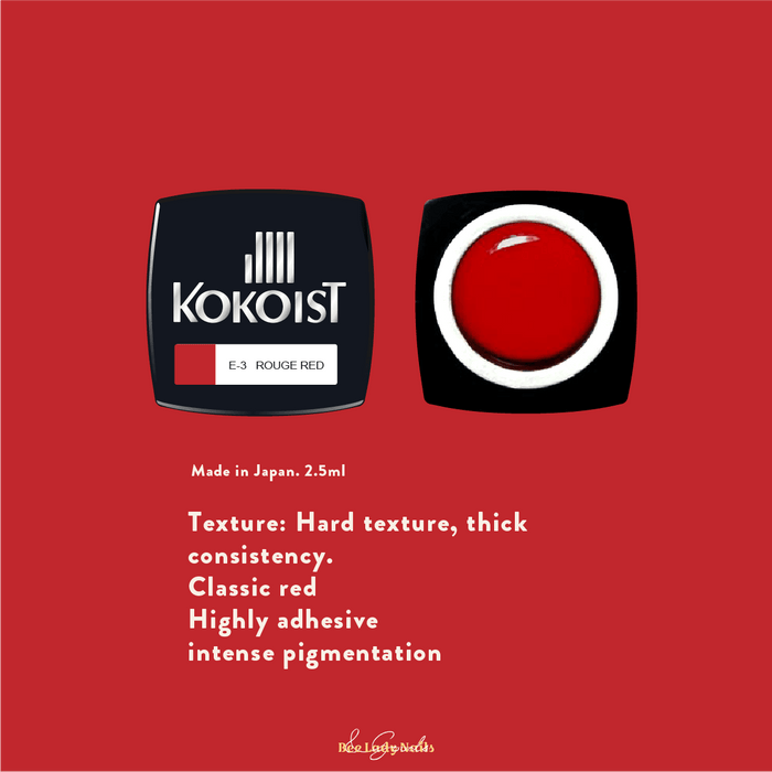 KOKOIST E-3 ROUGE RED - Bee Lady nails & goods