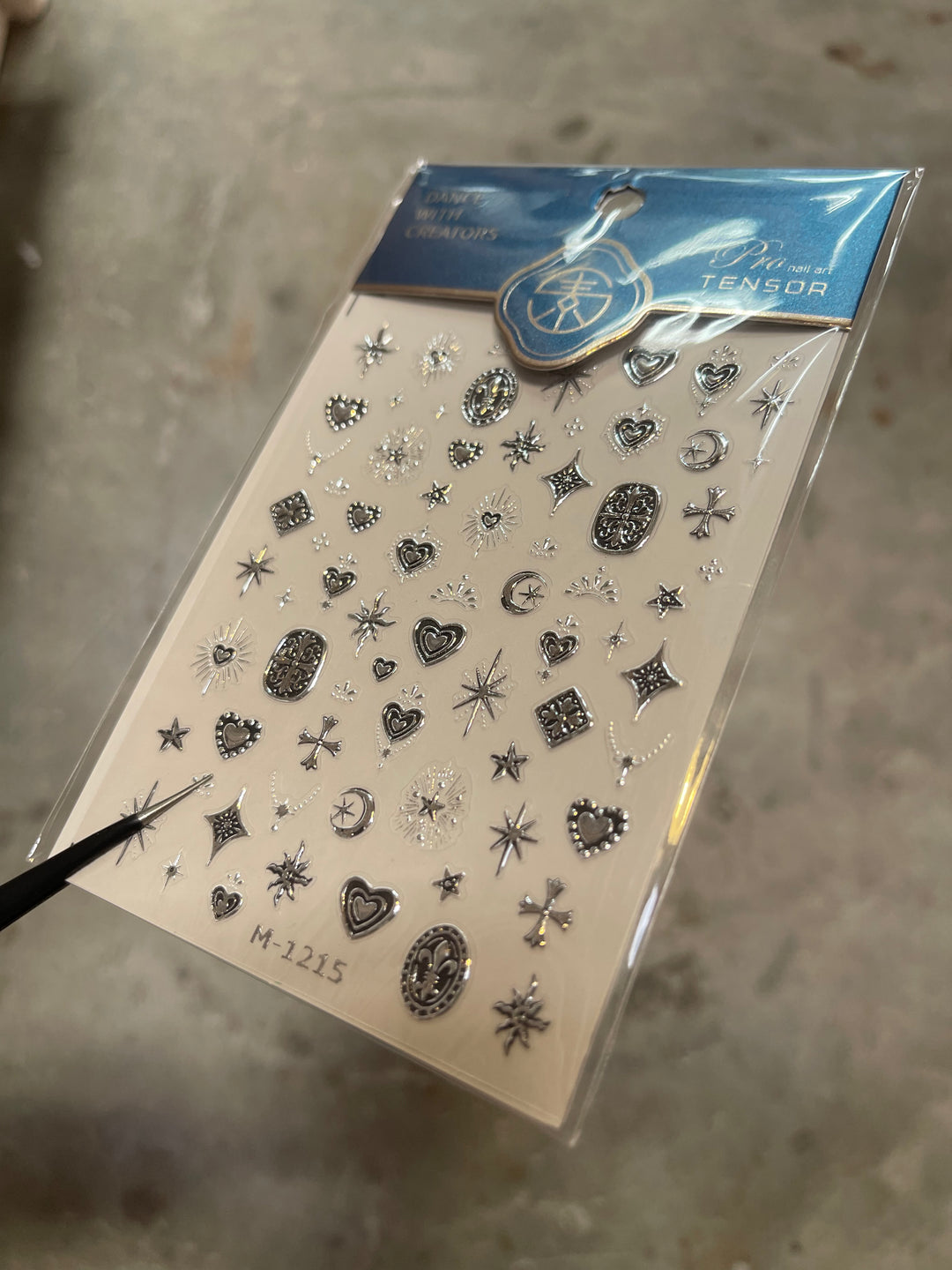 Tensor Nail Sticker - Silver deco 03