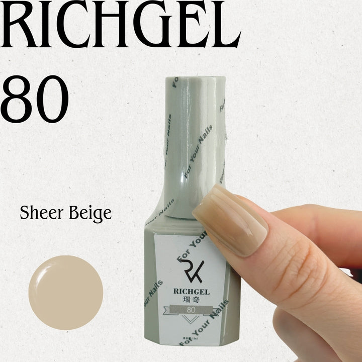 Rich Gel [RG-80] Colour Gel Polish 12ml