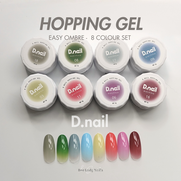 D.nail Hopping Gel - Easy Ombre (8 Colour Set)