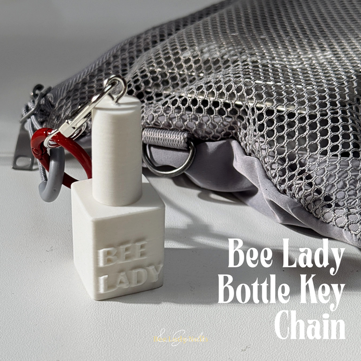 Bee Lady Bottle Key Chain