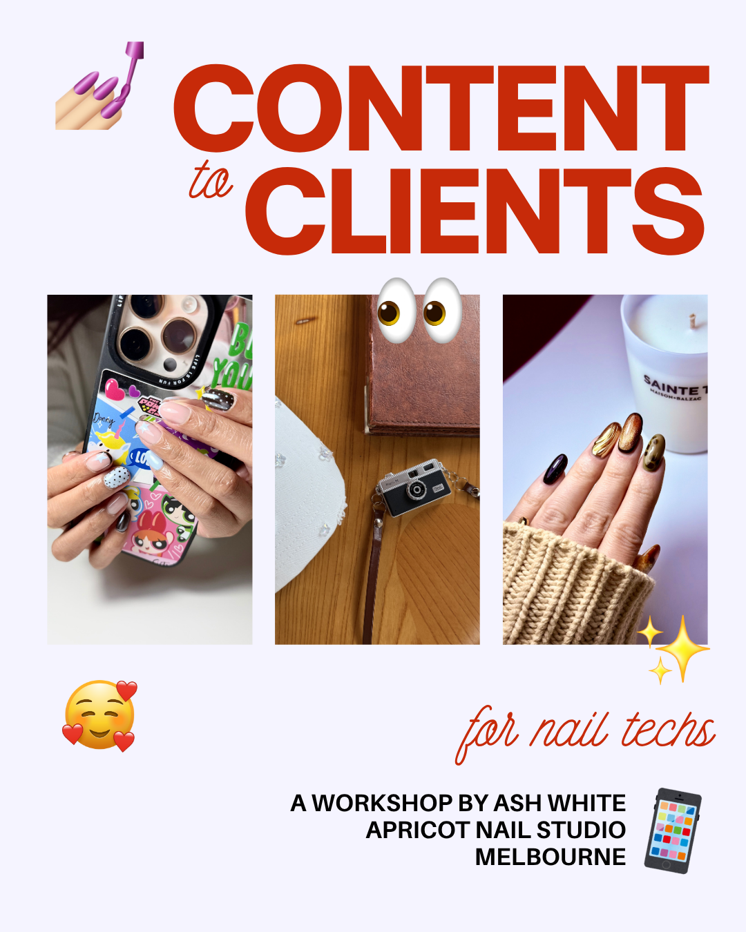 Content to Clients Nail Marketing Workshop - Saturday 22 August, 2026 | 12:00–1:00 PM