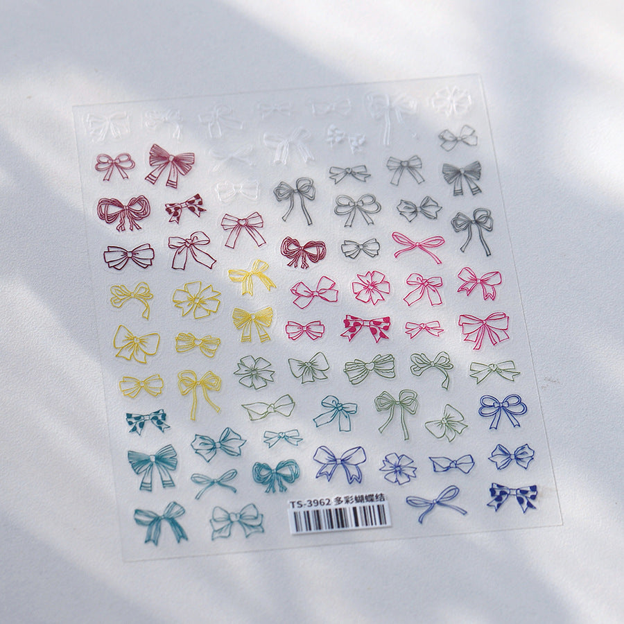 Tensor Nail Sticker - Bow (Multi Colour)