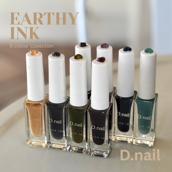 D.nail - Earthy Ink Collection - 8 colours (plus free clear ink)