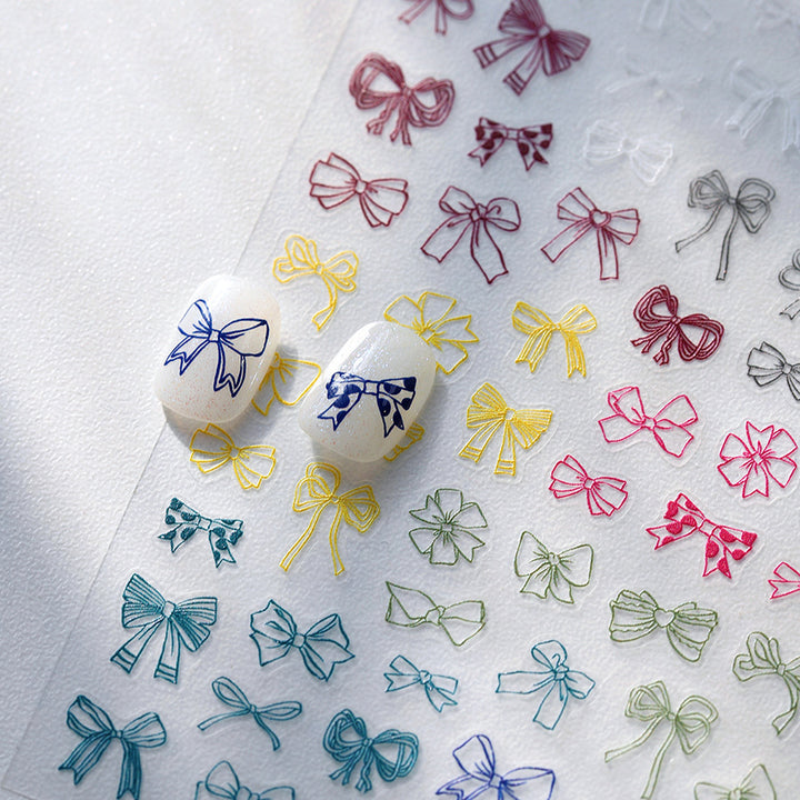 Tensor Nail Sticker - Bow (Multi Colour)