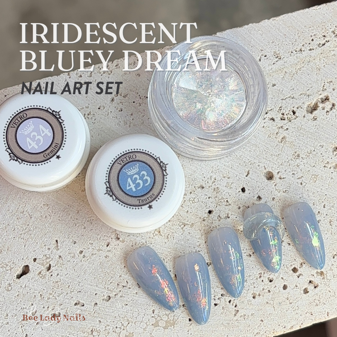 Iridescent Bluey Dream Nail Art Set (limited edition)