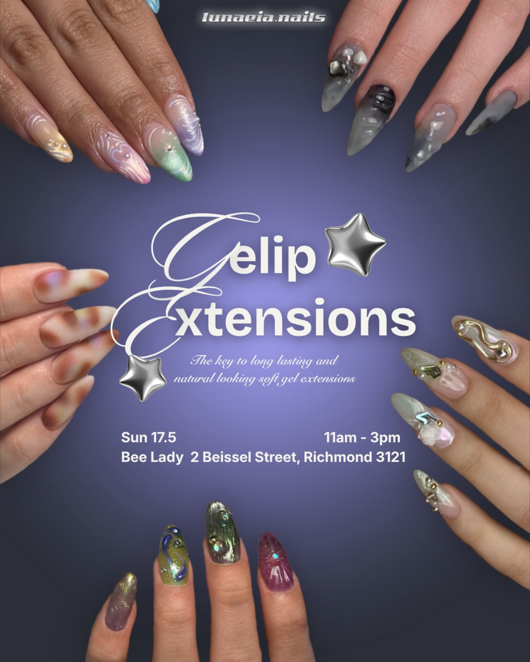 Gelip Extensions Nail Workshop - Sunday 17 May 2026 | 11:00–3:00 PM