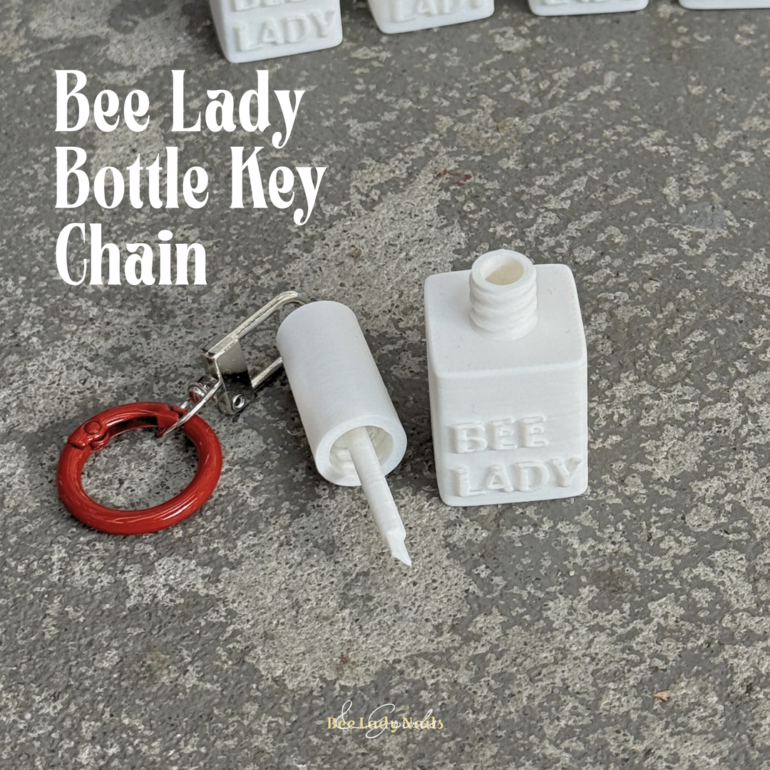 Bee Lady Bottle Key Chain