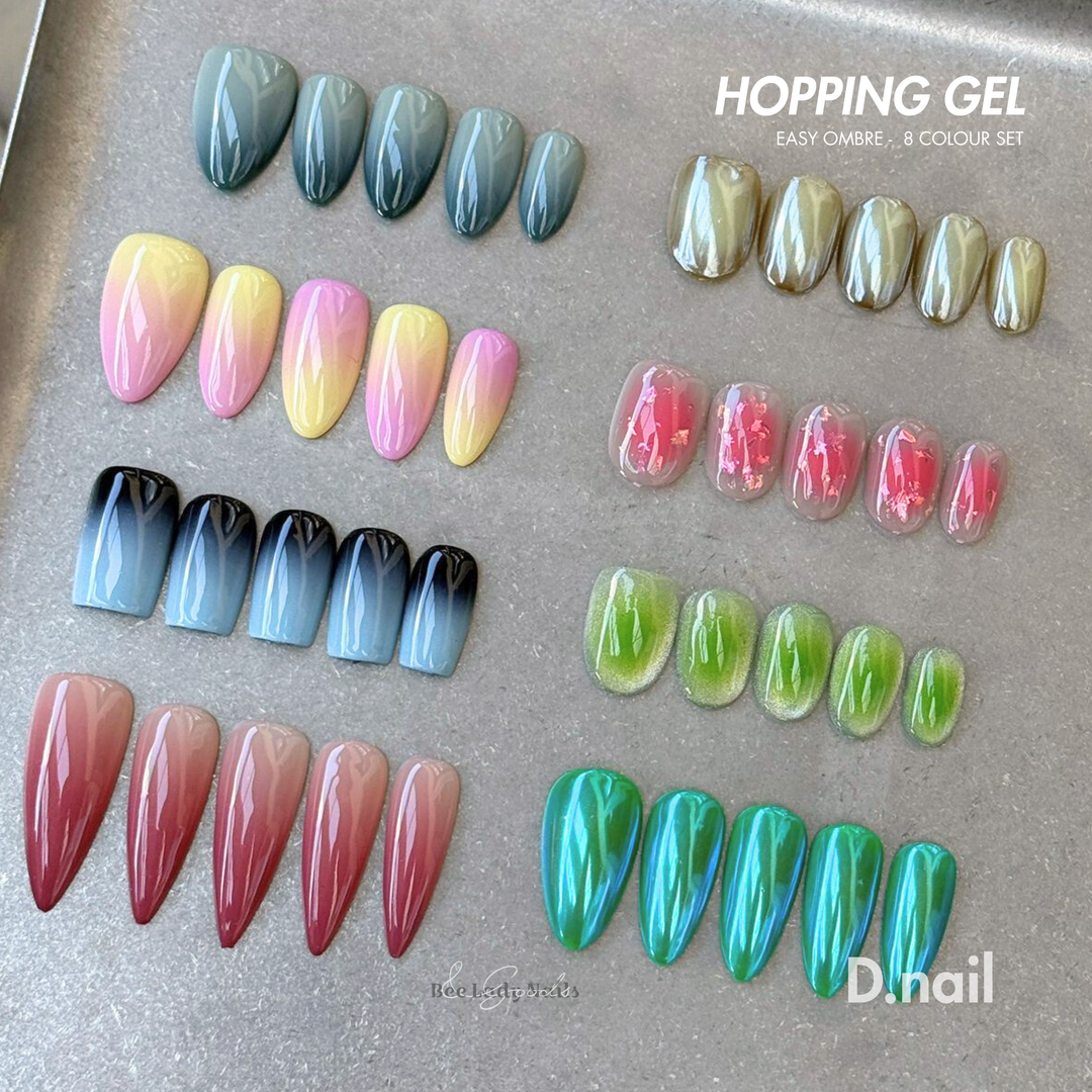 D.nail Hopping Gel - Easy Ombre (8 Colour Set)