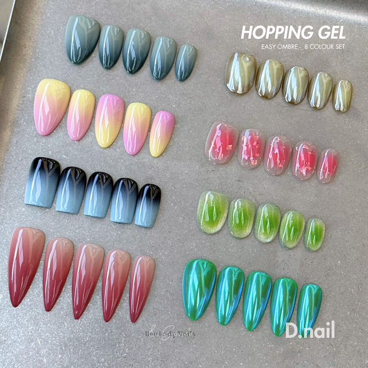 D.nail Hopping Gel - Easy Ombre (8 Colour Set)