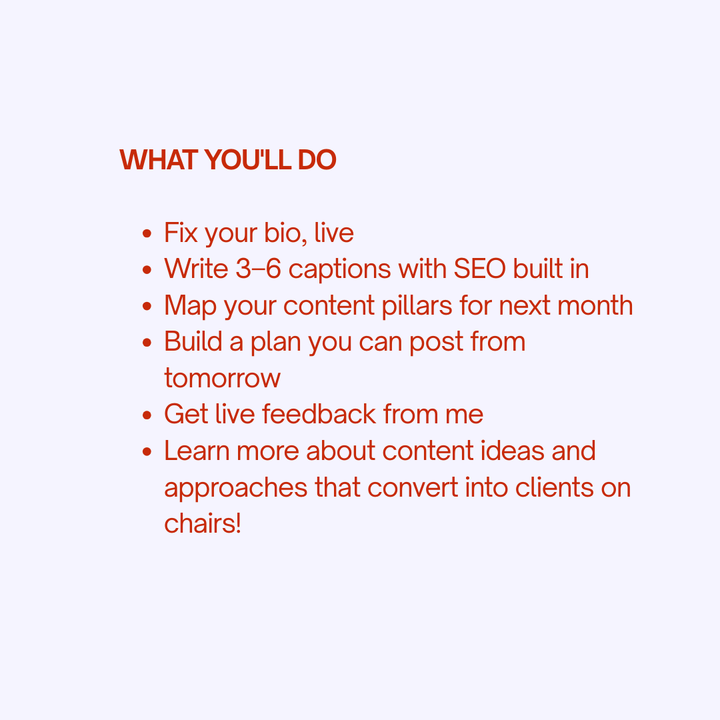 Content to Clients: Plan, Create & Convert Marketing Workshop - Saturday 19 September, 2026 | 12:00–2:00 PM