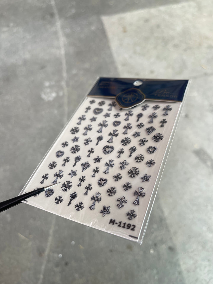 Tensor Nail Sticker - Silver Deco 03