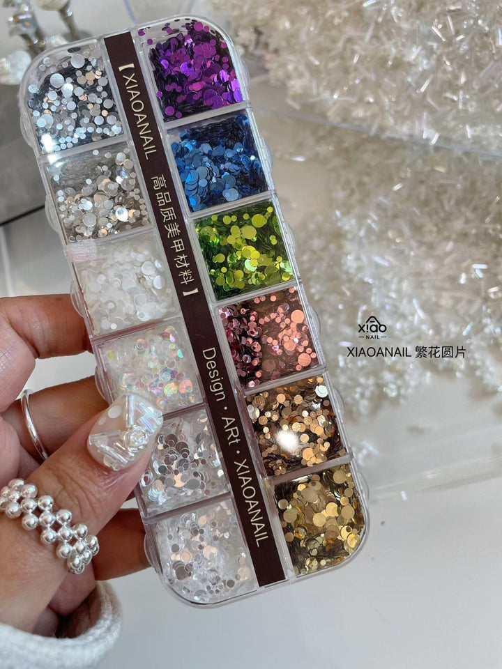 Xiao A - 12 Grid glitter set