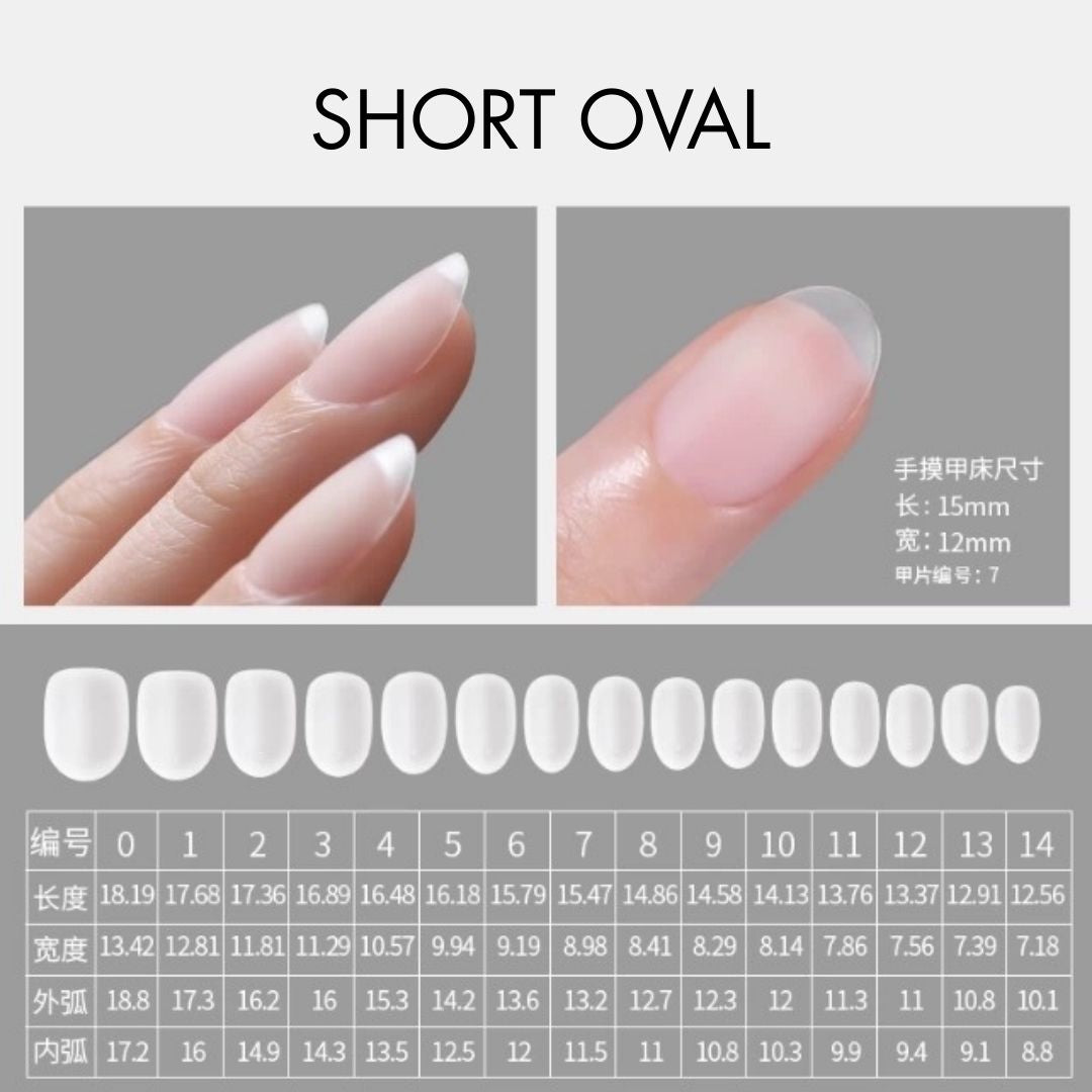 Bee Lady Nails - MR Nail Full Cover Tips W353 Short Oval (360pcs)