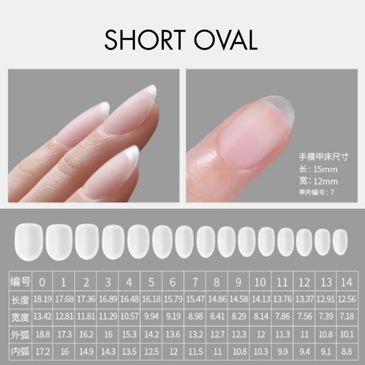 Bee Lady Nails - MR Nail Full Cover Tips W353 Short Oval (360pcs)