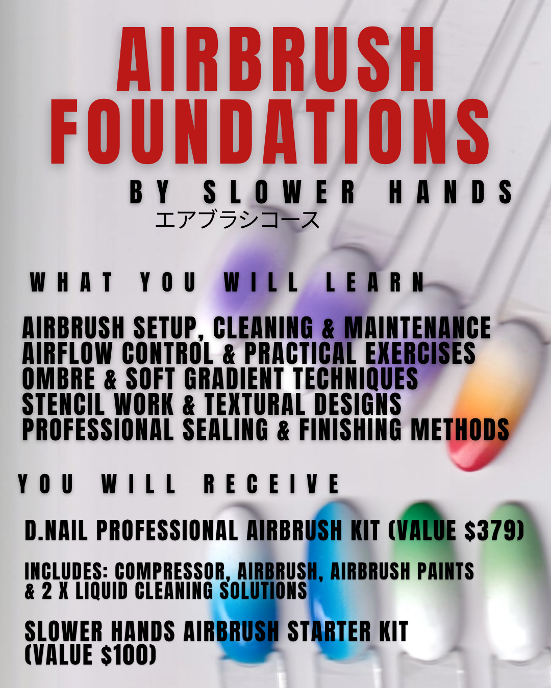 AIRBRUSH FOUNDATIONS BY SLOWER HANDS - Sunday 26th April 2026 | 11:30–4:00 PM