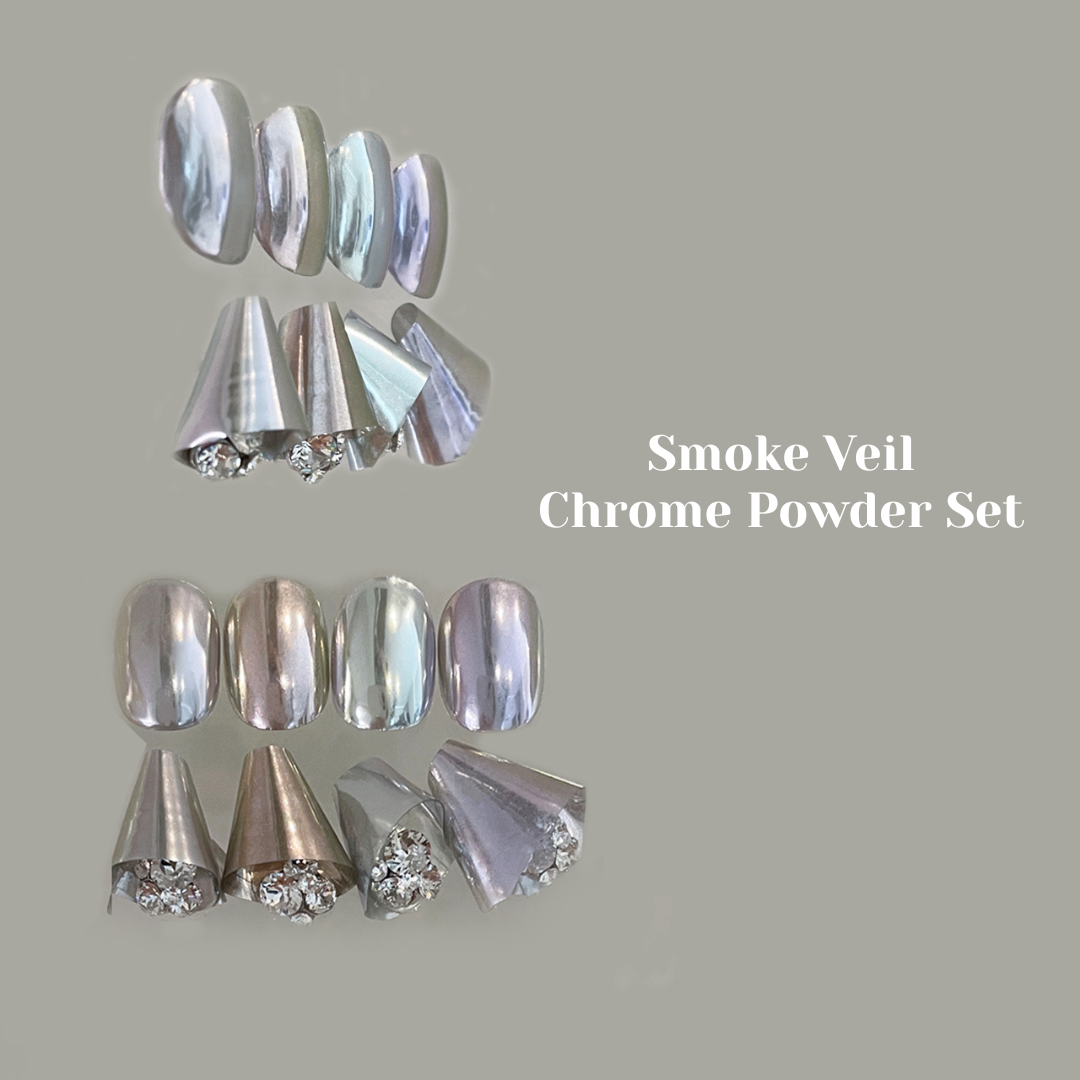 Xiao A - Smoke Veil Chrome Powder Set (4 Smoky Luxe Shades)