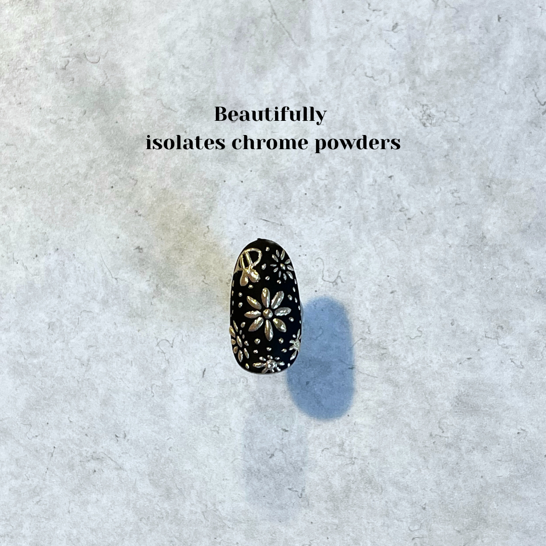 D.nail - Mirror Matte Top Coat (Isolated Chrome Art)