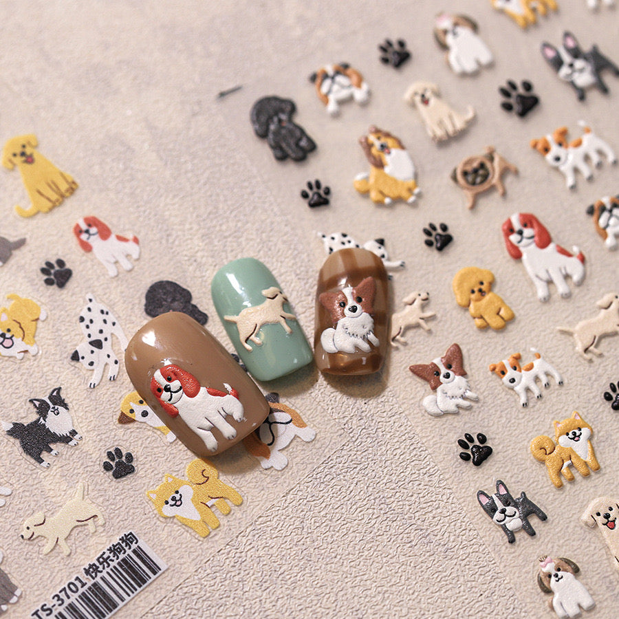 Tensor Nail Sticker - Dog 1