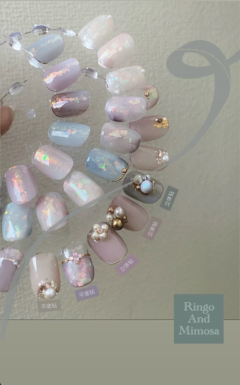 Ringo and Mimosa -Bijou Non-Wipe Clear Semi 3D Art Gel