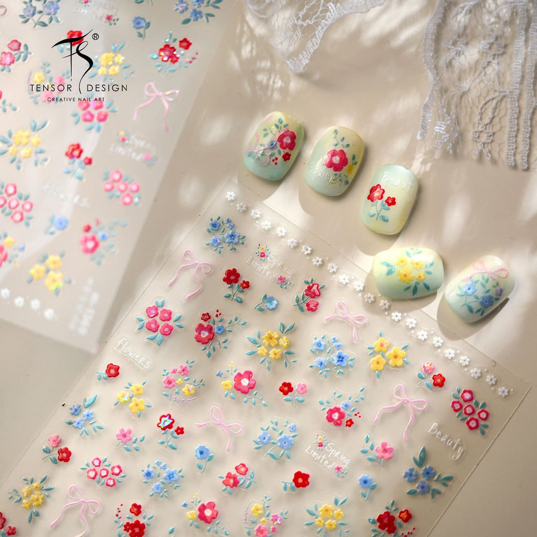 Tensor Nail Sticker - Spring Flowers