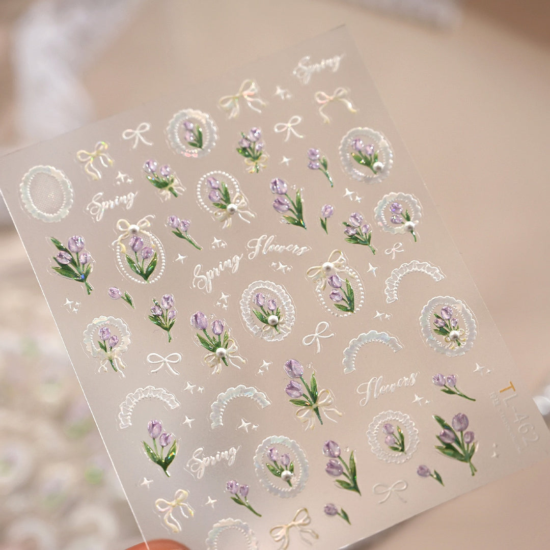 Tensor Nail Sticker - Spring Tulip