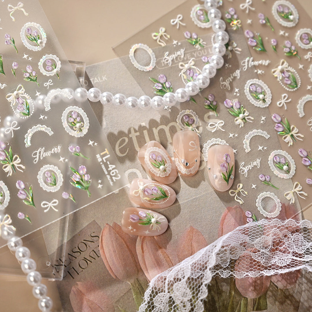 Tensor Nail Sticker - Spring Tulip