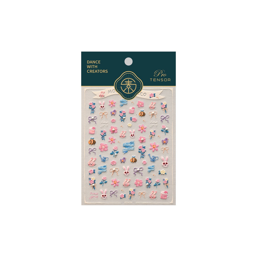 Tensor Nail Sticker - Sweet Spring Bunny