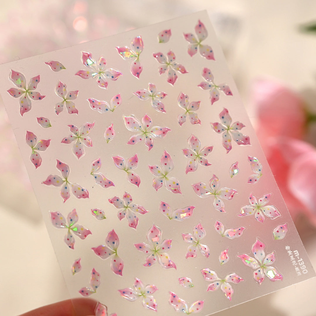 Tensor Nail Sticker - Pink Flower