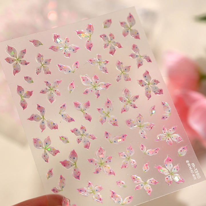 Tensor Nail Sticker - Pink Flower
