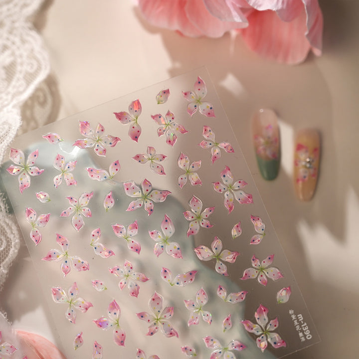 Tensor Nail Sticker - Pink Flower