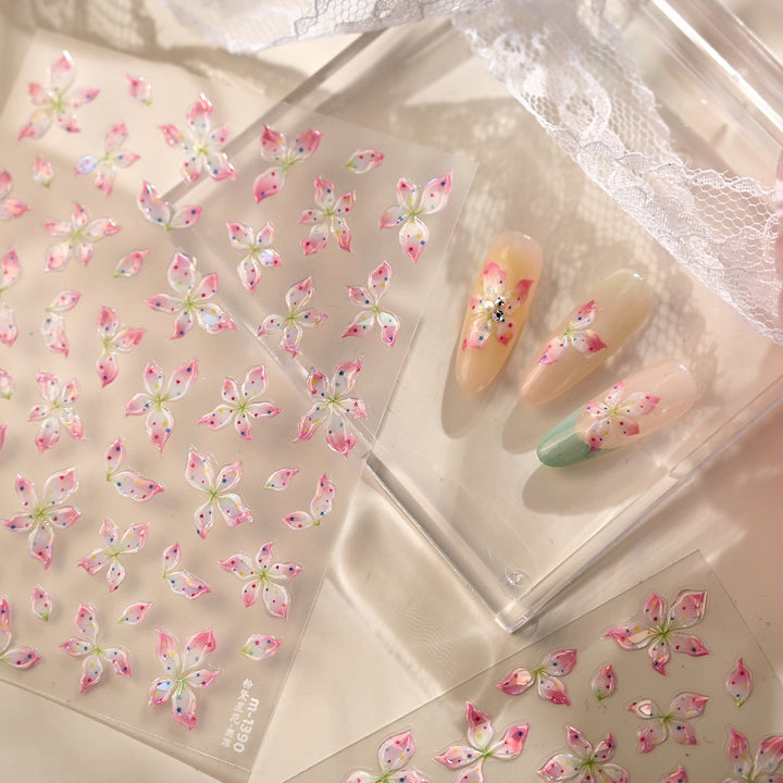 Tensor Nail Sticker - Pink Flower