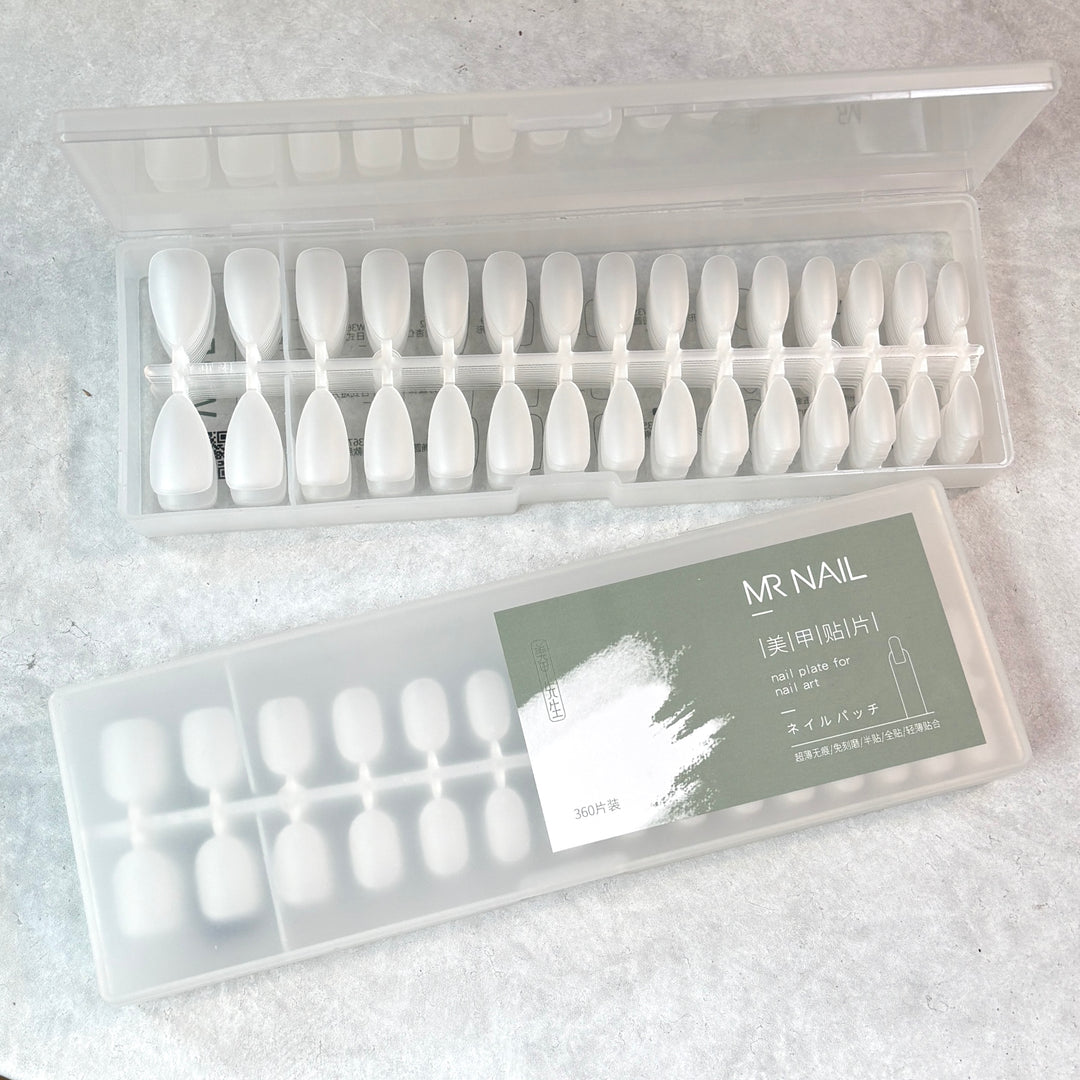 Bee Lady Nails - MR Nail Full Cover Tips W355 Long Oval (360pcs)