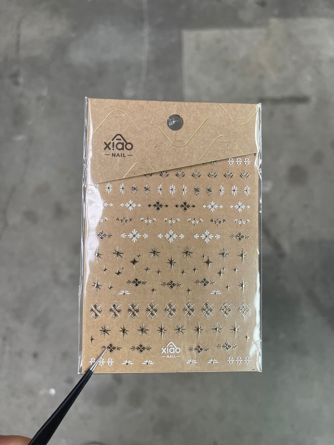 Xiao A - Floral Sparkle Nail Sticker