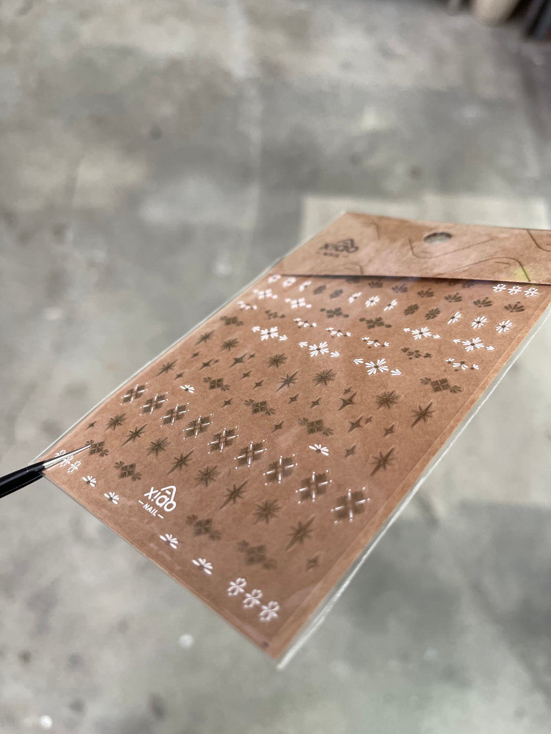 Xiao A - Floral Sparkle Nail Sticker