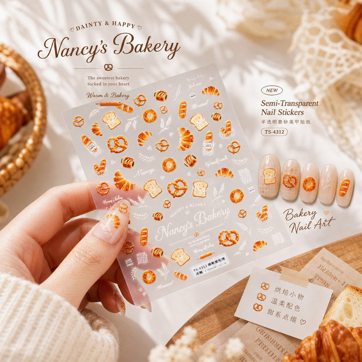 Tensor Nail Sticker - Bakery Bread Nail Sticker