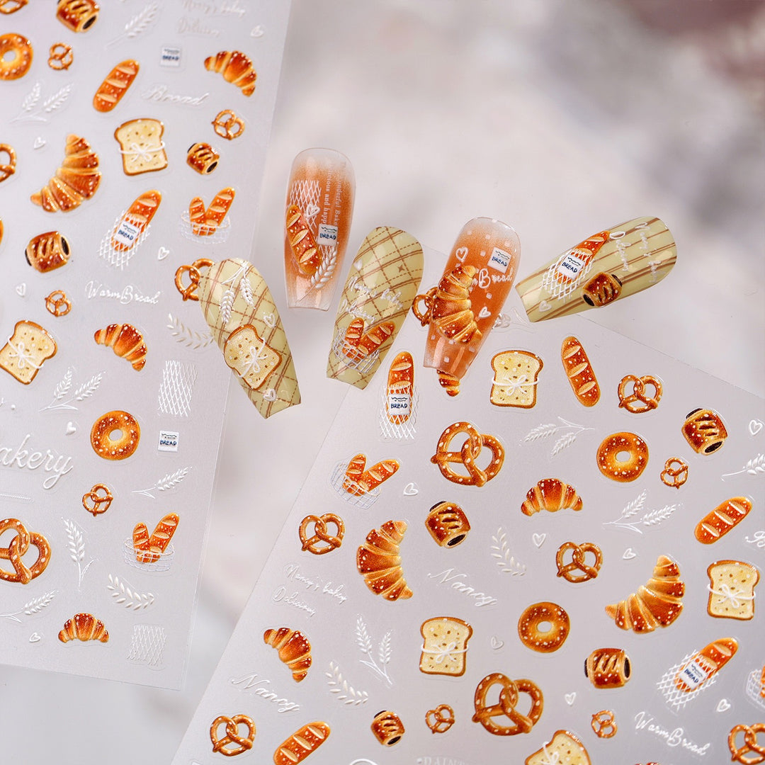 Tensor Nail Sticker - Bakery Bread Nail Sticker