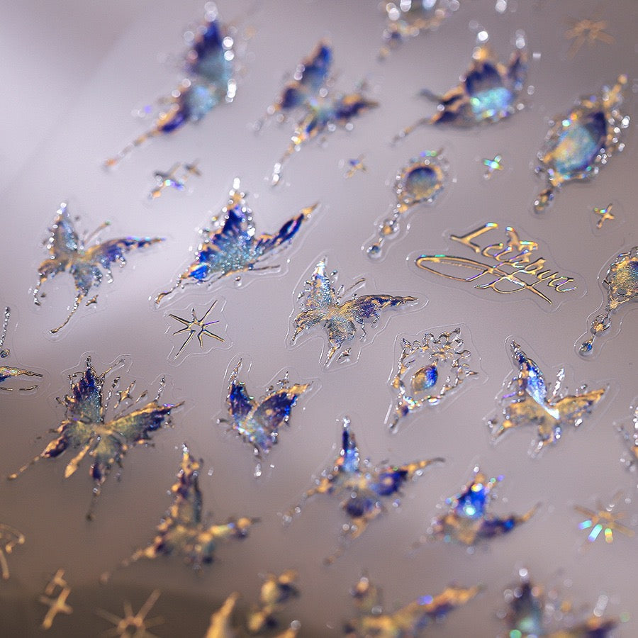 Tensor Nail Sticker - Iridescent Butterfly Nail Sticker