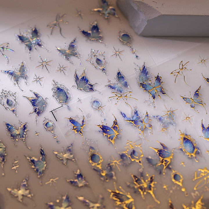 Tensor Nail Sticker - Iridescent Butterfly Nail Sticker