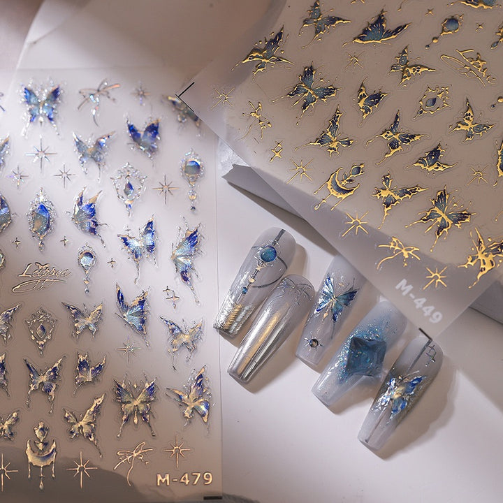 Tensor Nail Sticker - Iridescent Butterfly Nail Sticker