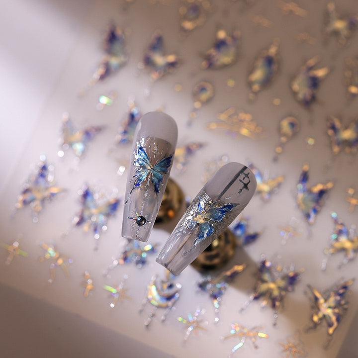 Tensor Nail Sticker - Iridescent Butterfly Nail Sticker