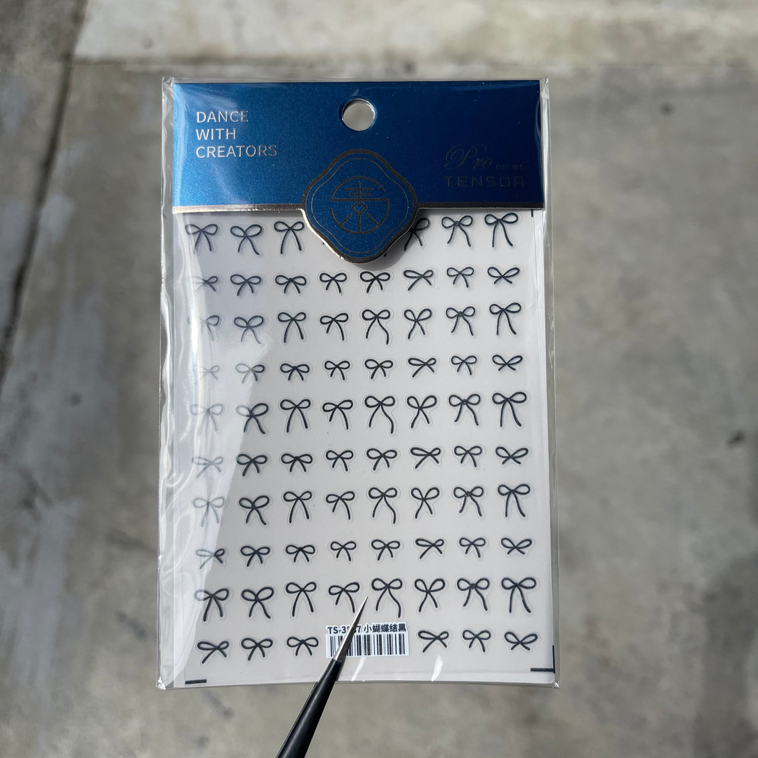 Tensor Nail Sticker - Bow (Black)